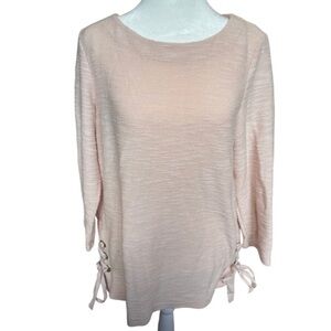 Jones New York sweater top with tie details L